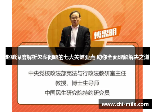赵鹏深度解析欠薪问题的七大关键要点 助你全面理解解决之道
