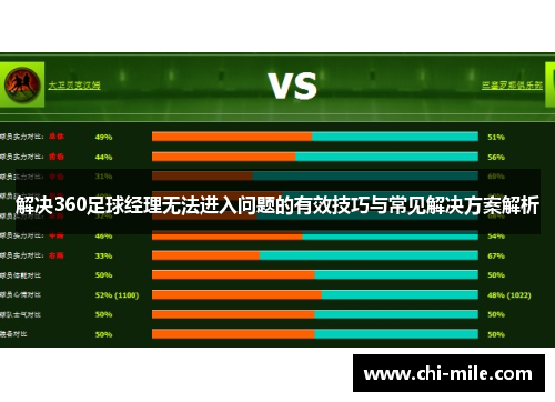 解决360足球经理无法进入问题的有效技巧与常见解决方案解析 解决360足球经理无法进入问题的有效技巧与常见解决方案解析